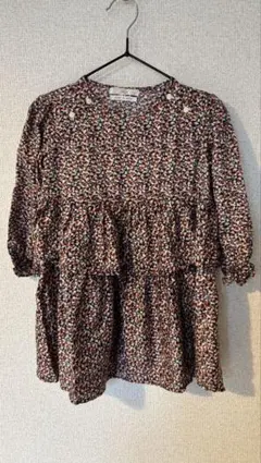 【古着】Fith 花柄 七分袖 ワンピース