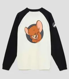 XL　トムとジェリー　ビッグシルエット長袖Tシャツ　グラニフ　ラフィングジェリー