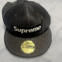 Supreme ブラックキャップ New Era 59FIFTY 7 3/8