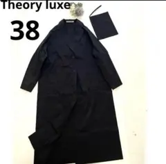 美品セオリーリュクス スプリングコート トレンチコート サイズ38 ブラック