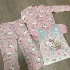 ハローキティ パジャマセット 100cm ピンク　サンリオ　キティちゃん