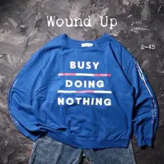 Wound Up トレーナー BUSY DOING NOTHING ブルー