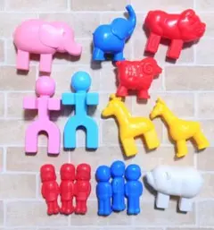 学研　ニューブロック　人形　動物　セット