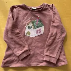 エニィファム　anyFAM マジカルスパンコール　トレーナー　120 ピンク