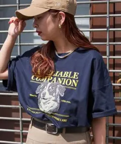 PUBLUX/パブリュクス ドッグさがら刺繍ロゴTシャツのサムネイル