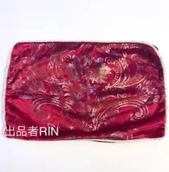 クッションカバー　レッド×ゴールド
