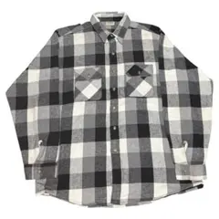 古着 90s Five Brother ネルシャツ ヘビネル　ブラック チェック