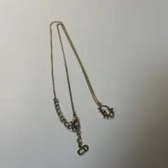 Christian Dior ロゴ ネックレス ゴールド