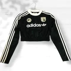 【即完売モデル】adidas クロップド丈ジャージ XS 黒 美品 人気
