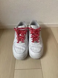 Nike Air Force 1 ホワイト レッドシューレース