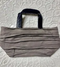【KAGURAYA】かぐらや ミニトートバッグ 畳縁　グレー系×黒のサムネイル