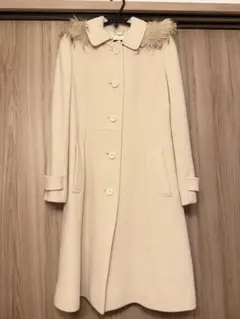 KUMIKYOKU ファー付きロングコート サイズ2