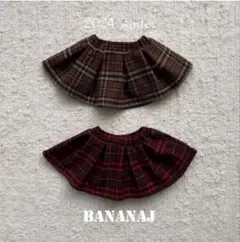 BANANAJ タータンチェックスカート ククスカート　チェック柄　韓国服　冬服
