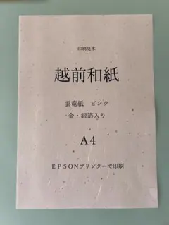 越前和紙 OA和紙 花穂紙 ホワイト A4 100枚 - メルカリ