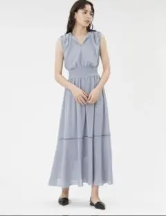 FRAY I.D ウエストシャーリングシフォンワンピース 0サイズ
