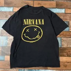 ビンテージ　古着　NIRVANA ニルヴァーナ　バンド　メンズ　半袖tシャツ　黒のサムネイル