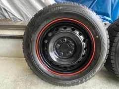 195/65R15 黒鉄チンホイール　4本セット DUNLOP 195/65R15 スタッドレスタイヤ ホイール 4本 23年製 鉄