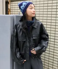 freaks Storeフェイクレザーブルゾン