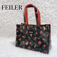FEILERフェイラー　ハイジ柄　トートバッグ　ミニ　黒　ナイロン