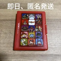 3DS カードケース　ソフトケース　妖怪ウォッチ　赤　レッド