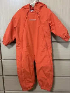 [美品] モンベル　mont-bell ベビーアウター 90サイズ オレンジ