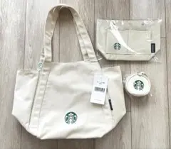 スターバックス福袋2025 トート、バッグインバッグ、クリアポーチ 計3点