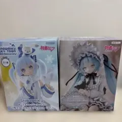 初音ミク　ぬーどるストッパーフィギュア　ヴィンテージドール　雪ミク　2点セット