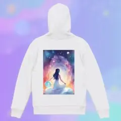 身にまとう瞬間 星々に包まれて “私” が輝きはじめる 宇宙と女神 Tシャツ