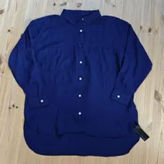 【新品】Lunedi ネイビー シャツ ブラウス