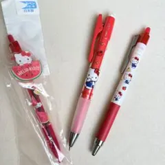 韓国限定☆キティ ボールペン 赤と青 2本セット☆ 短めサイズ 12センチ