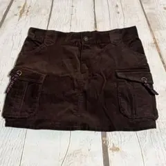 LIZLISADOLLリスリザドール ミニスカート コーデュロイ ダークブラウン