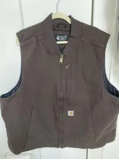 Carhartt ダック地 ワークベスト 2XL ブラウン　カーハートのサムネイル