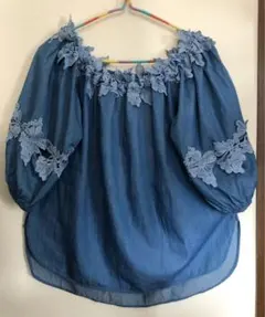 PaulineBleu☆ポリーヌブロー☆綿100%☆レース カットソーのサムネイル