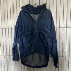 ダークブルーデニムジャケット フード付き