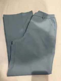 美品Drawer ドゥロワー センタープレスパンツ ブルー36 美脚