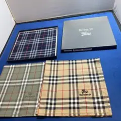 新品未使用　バーバリー　Burberry ハンカチ3枚セット　ギフト