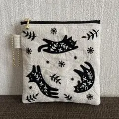 フラットポーチ　ハンドメイド