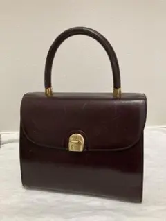 AIGNER アイグナー レザー ワンハンドル バッグ ハンドバッグ ボルドー