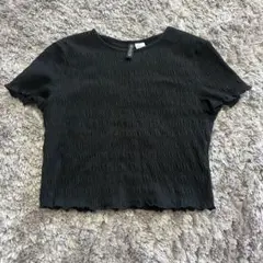 H&M 黒 半袖 Tシャツ