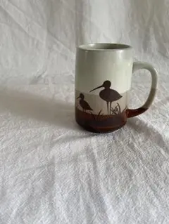 鳥の絵柄 マグカップ 陶器