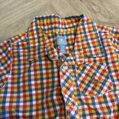 ベビーギャップ　チェックシャツ　80 12m 18m ロンパース　gap