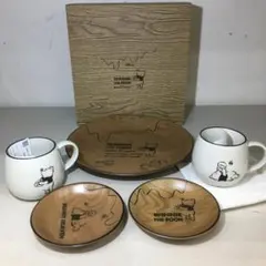 Sango くまのプーさん 陶器プレート5枚セット 電子レンジ食洗機対応