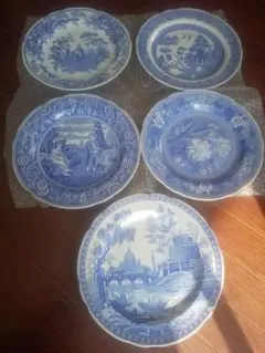 spode スポード ブルーイタリアン7点セット カップ＆ソーサー、サラダ