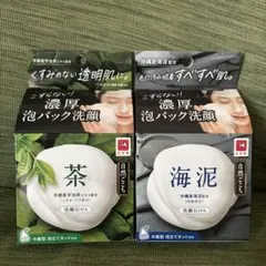 牛乳石鹸 自然ごこち 濃厚泡パック洗顔 茶＆海泥 2個セットのサムネイル