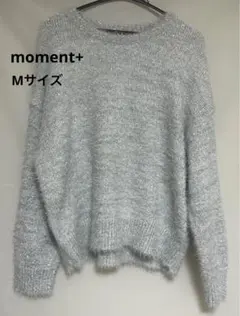 moment+ ラメフェザーニットプルオーバー