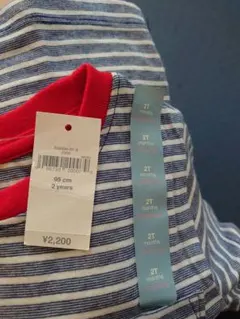 新品未使用 ストライプTシャツ 95cm 2歳相当