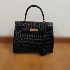 濱野皮革工藝 HAMANO ハンドバッグ 型押しレザー 鍵付　ゴールド金具 希少 濱野皮革工藝 HAMANO ハンドバッグ 型押しレザー 鍵付 ゴールド金具