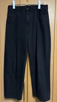 ユニクロ ワイドストレートジーンズ ダークグレー【裾上げ済み】