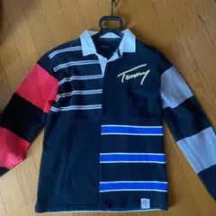 90’s デザイン古着 トルコ製 トミーヒルフィガー 刺繍ラガーシャツ