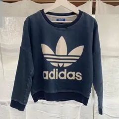 adidas ORIGINALS トレフォイルロゴ デニム風インディゴカラー Sのサムネイル